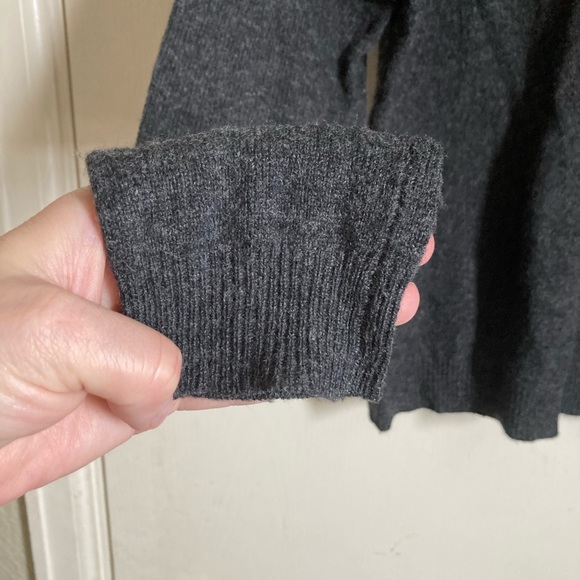 Brandy Melville Dark Gray 100% Cashmere Crew Neck Long Sleeve Sweater #Bl - Picture 6 of 7